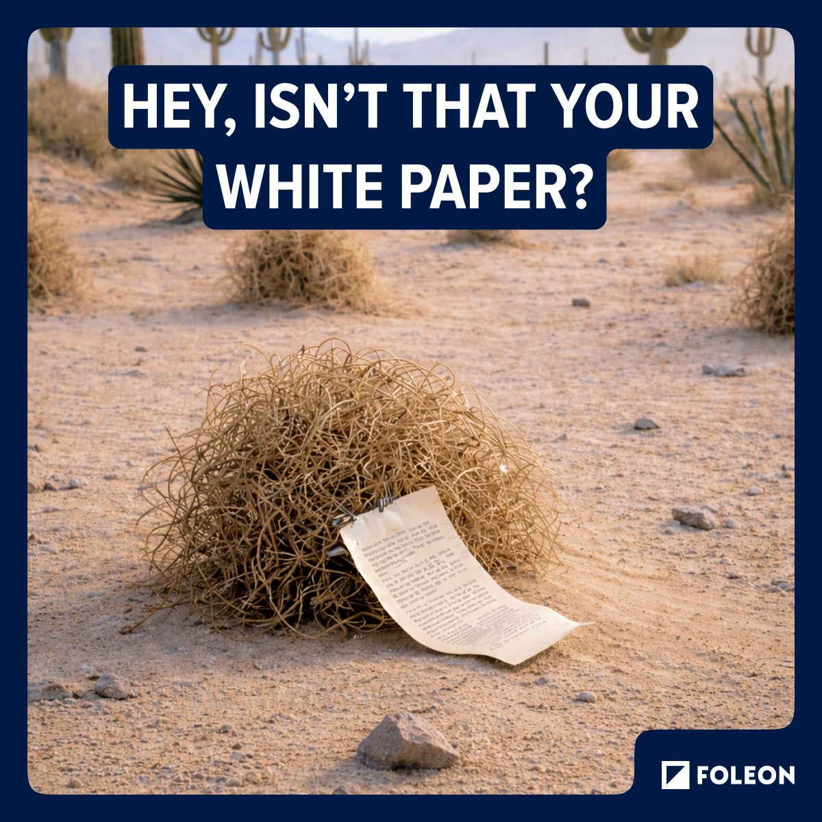 Foleon ad: hey, isn't that your white paper?